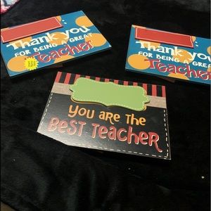 One Best Teacher plaque (blue)